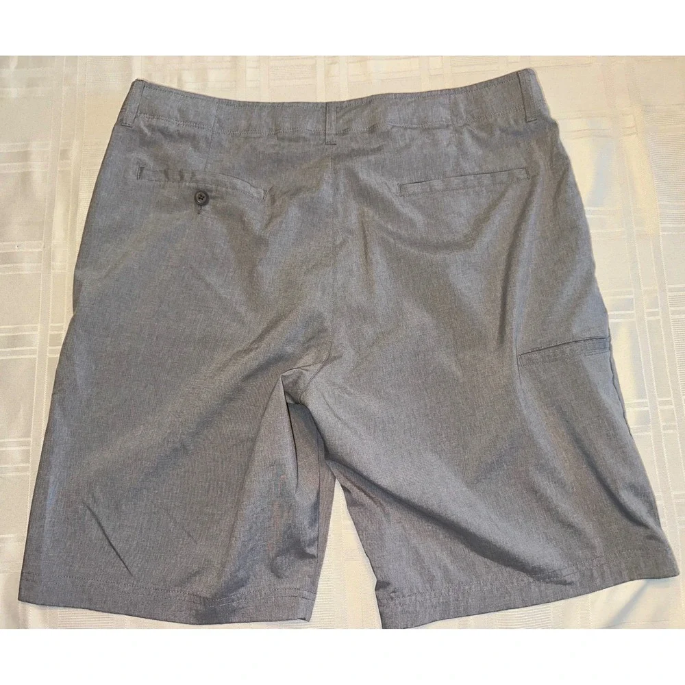 Nicklaus Golf Shorts Mens 36 Grey Performance Flat Front Stretch TA129 TA131